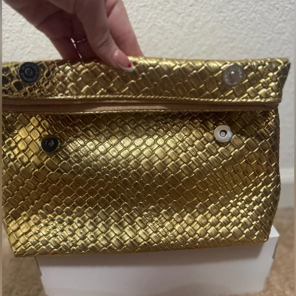 Gold Textured Clutch - Picture 2 of 4